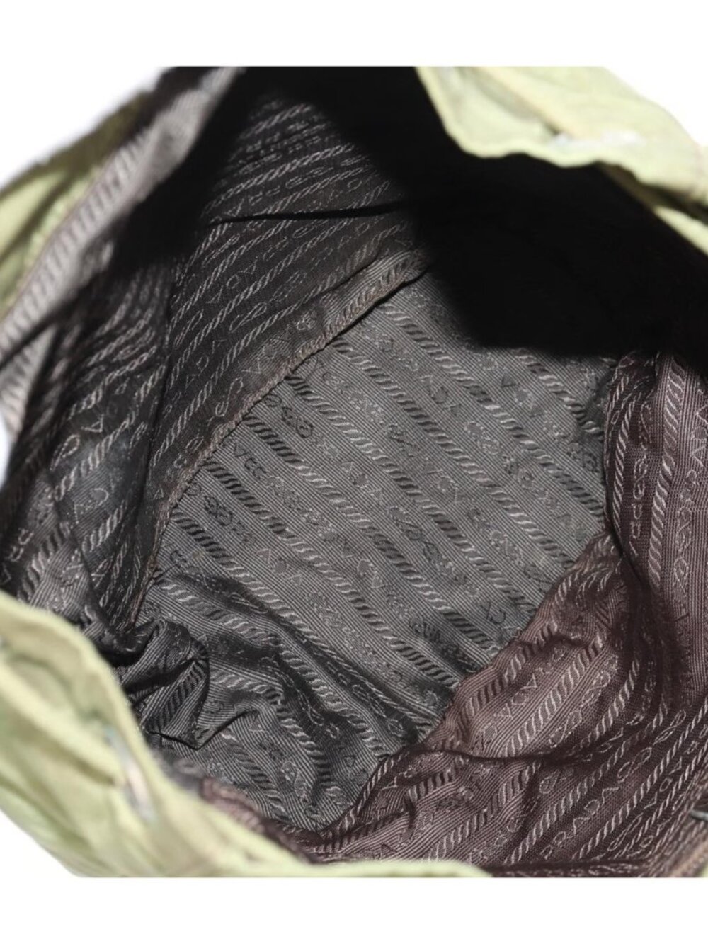 PRADA Backpack Nylon Khaki Silver - Picture 7 of 16